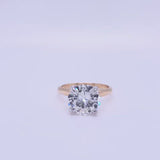 3.45 Carat GIA Certified Round Diamond Ring 14 Karat Gold Si1 Clarity I Color