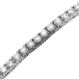 21.5ct Round Cut Diamond Tennis Necklace 14K White Gold 18.5 Inches 4-prongs