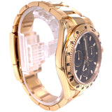 Rolex Cosmograph Daytona 40mm Black Dial 18K Yellow Gold Mens Watch 116528H