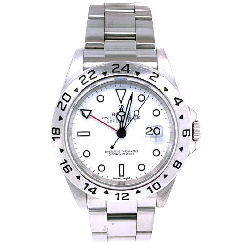 Rolex Explorer II 40mm White Polar Dial Steel Oyster Bracelet Mens Watch 16570
