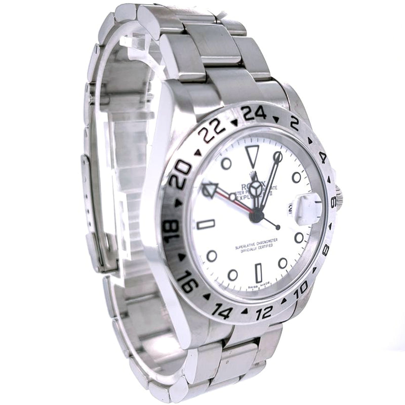 Rolex Explorer II 40mm White Polar Dial Steel Oyster Bracelet Mens Watch 16570