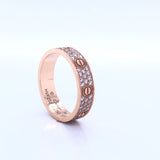Cartier Rose Gold Pave Diamond Wedding Love Ring CRB4085854