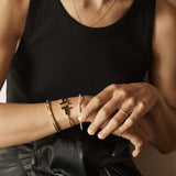 Tiffany & Co T 0.17 Carat Diamond Hinged Bangle 18k Yellow Gold Bracelet