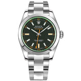 Rolex Milgauss 40mm Stainless Steel Black Dial Green Crystal Mens Watch 116400GV