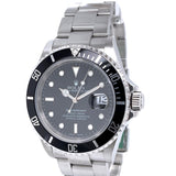 Rolex Submariner Date 40mm Black Dial Stainless Steel Oyster Mens Watch 16610