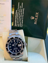 Rolex Submariner Date 40mm Black Dial Stainless Steel Oyster Mens Watch 16610