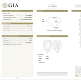 GIA Certified 10.70Ct. Diamond Drop Earrings Mounted Pear & Round Diamonds