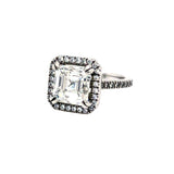 GIA Certified 4.02ct Asscher Cut Diamond VS1 Clarity H Color Platinum Ring