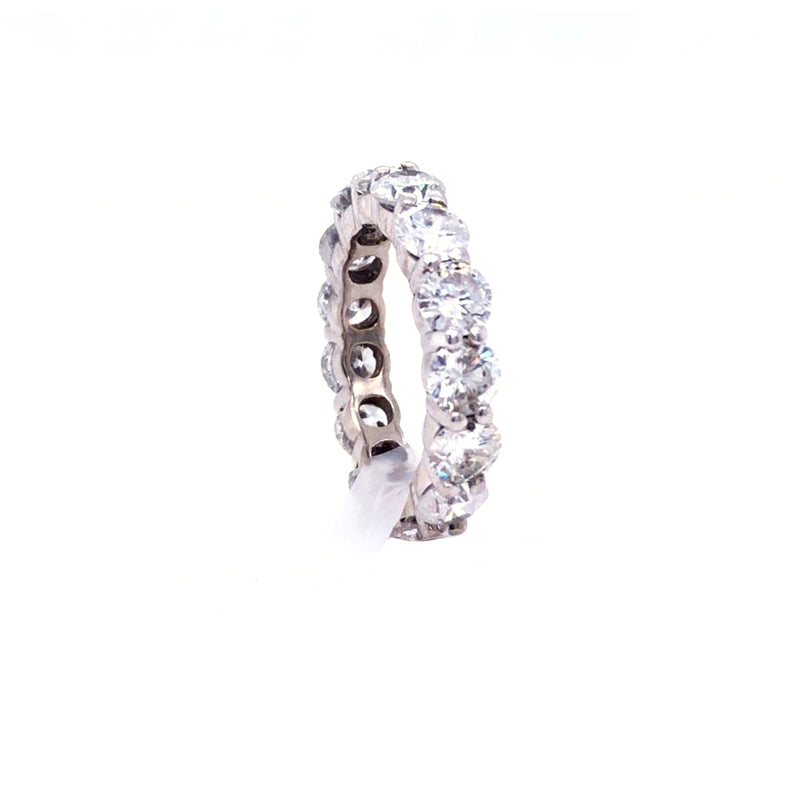 1.58CT Round Diamond with 8 Side Diamonds Engagement Ring 4.1ct Eternity Band