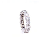4.15ct Diamond Eternity Round Solitaire Wedding Ring 14K White Gold Si2 Clarity