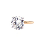 3.45 Carat GIA Certified Round Diamond Ring 14 Karat Gold Si1 Clarity I Color