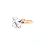3.45 Carat GIA Certified Round Diamond Ring 14 Karat Gold Si1 Clarity I Color