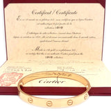 Cartier LOVE Bracelet 18K Rose Gold Size 17 Vintage Bangle with Screwdriver