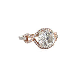 2.02 Ct Round Cut H/I1 Diamond Solitaire Engagement Ring 18K White Gold