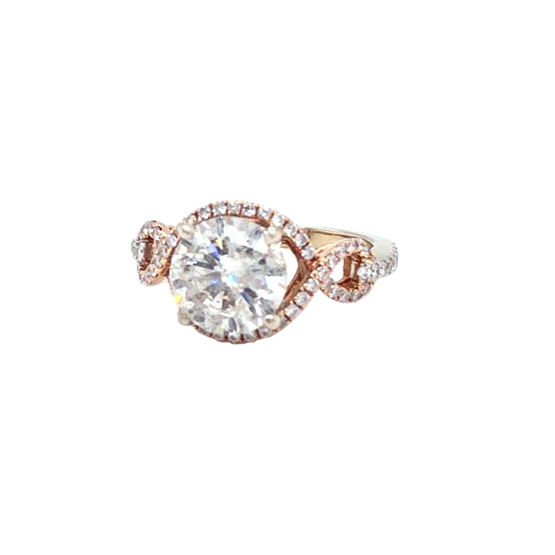 2.02 Ct Round Cut H/I1 Diamond Solitaire Engagement Ring 18K White Gold