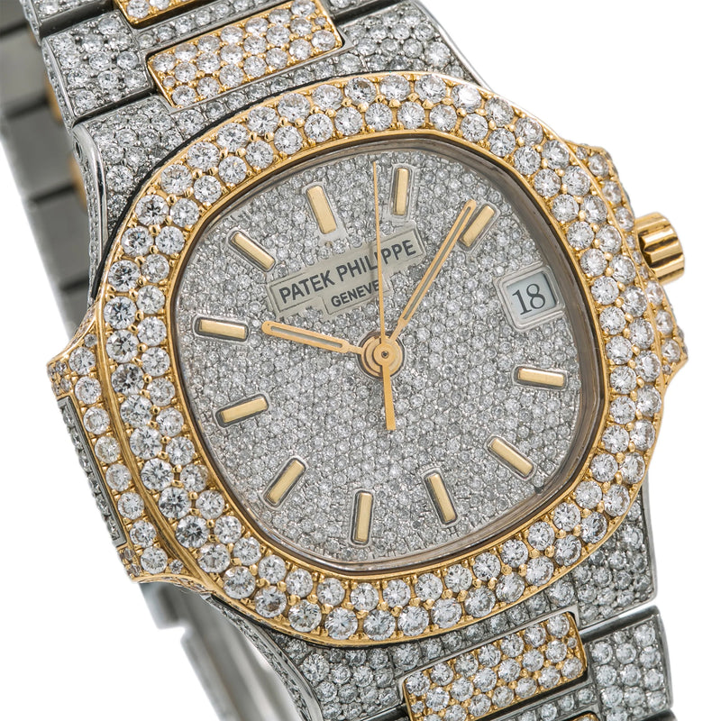 Patek Philippe Nautilus 3800 Silver Diamond Dial with 14.50ct Diamonds watch