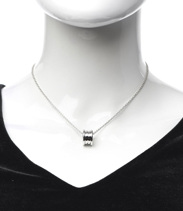 BVLGARI 18K White Gold B.Zero1 Pendant Necklace