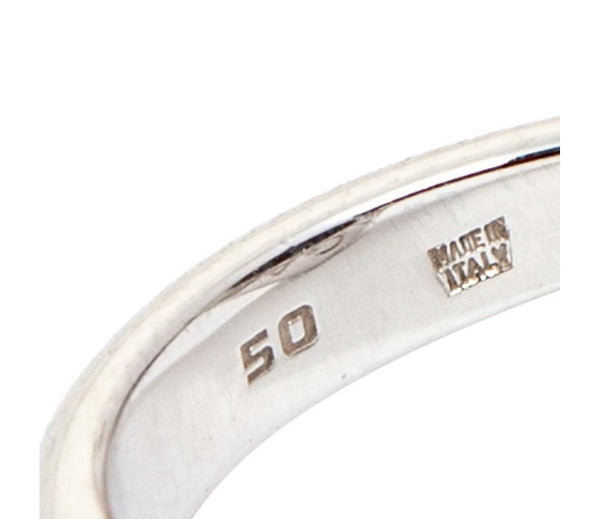 Bvlgari Onyx Diamond 18K White Gold Flip Ring 50