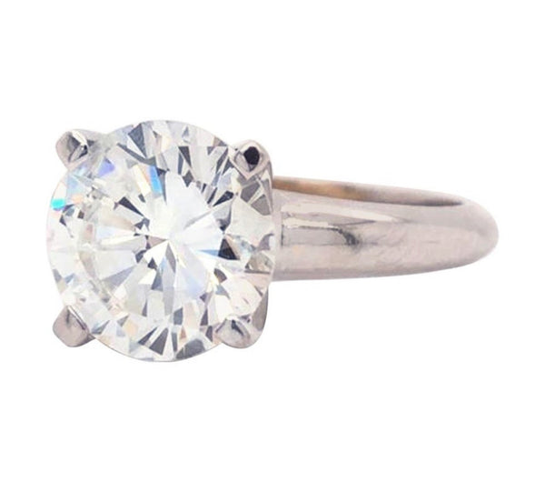 2.24 Carat 18K White Gold Brillant Round Cut Diamond Solitaire Ring Si2 5.3 Gram