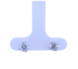 1.35ct 4-Prong Basket Diamond Stud Earrings 14 Karat White Gold 'H-I, SI2-SI3'