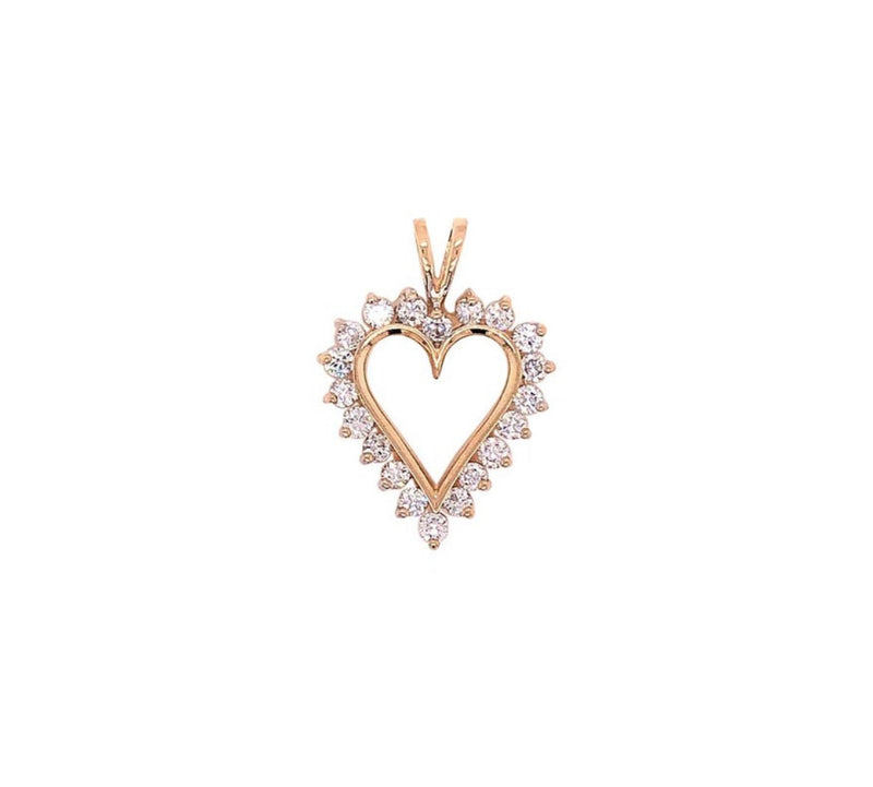 1.05ct Heart Diamond Necklace Crafted in 18 Karat Yellow Gold  Pendant