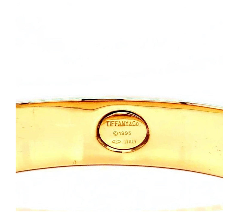 Tiffany & Co. 18k Yellow Gold Atlas Closed Bracelet Bangle Vintage 1995 41.6g