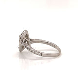 Mark Broumand 0.91 Carat Pear Shaped Diamond Round Brilliant Cut Engagement Ring