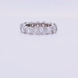 4.15ct Diamond Eternity Round Solitaire Wedding Ring 14K White Gold Si2 Clarity